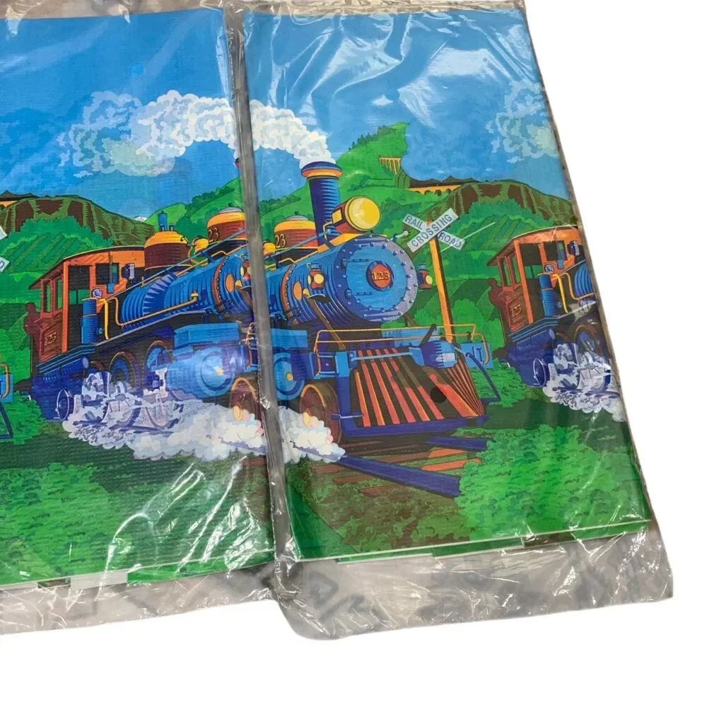 Amscan Express Train Party Tablecover Set of 2 Kids Birthday Party
